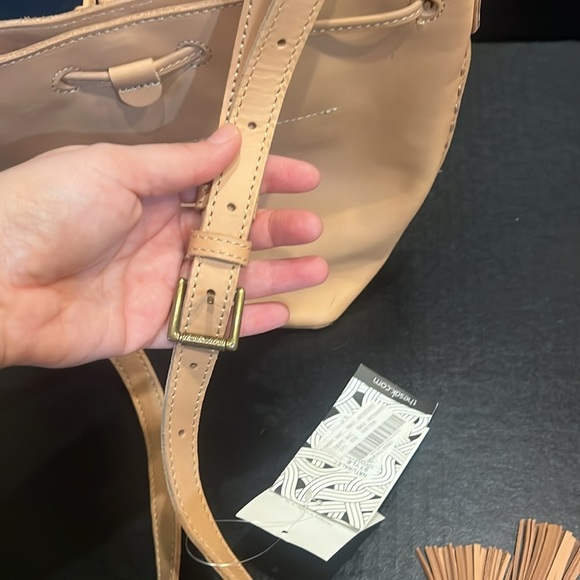 NWT The Sak Ivy Natural Naked Vachetta Leather Drawstring Bucket Bag - Picture 9 of 9